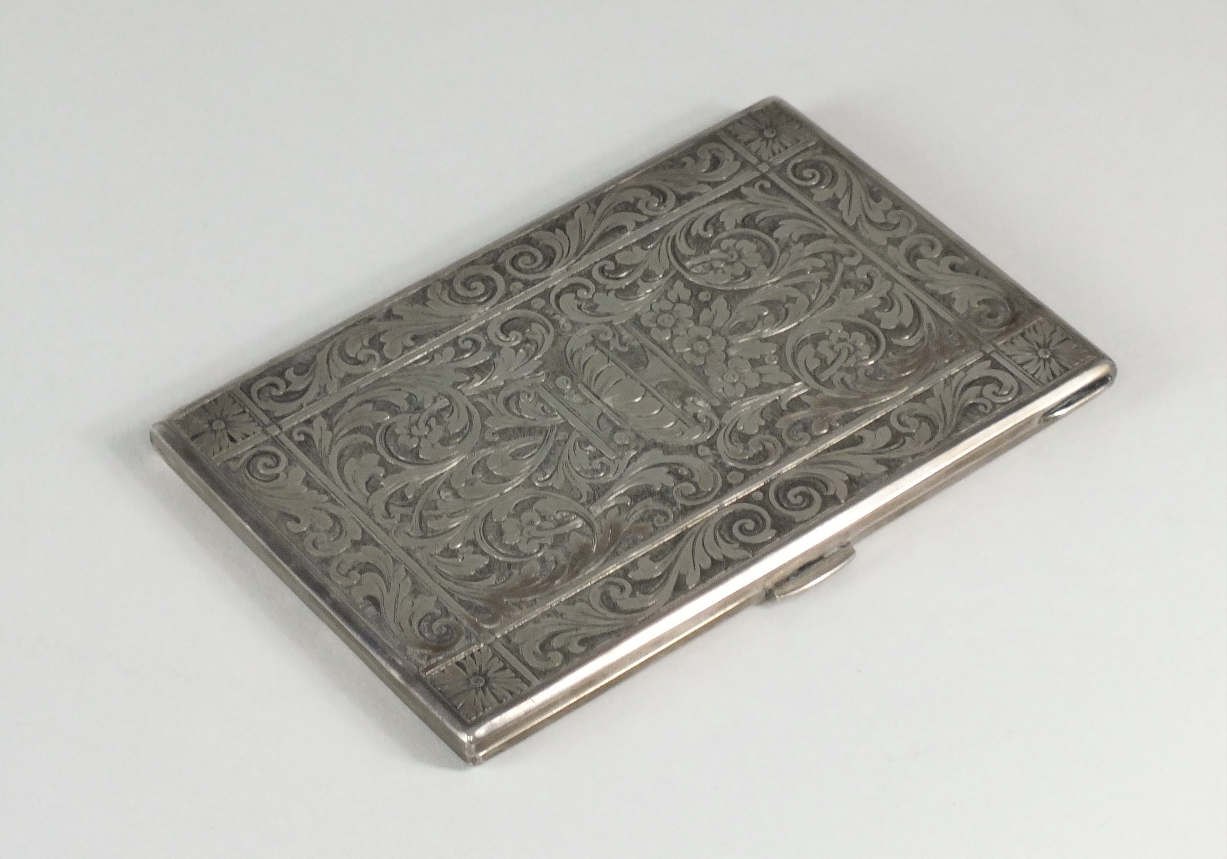 An Italian silver cigarette case, stamped 800 Halls Fine Art - Mussolini