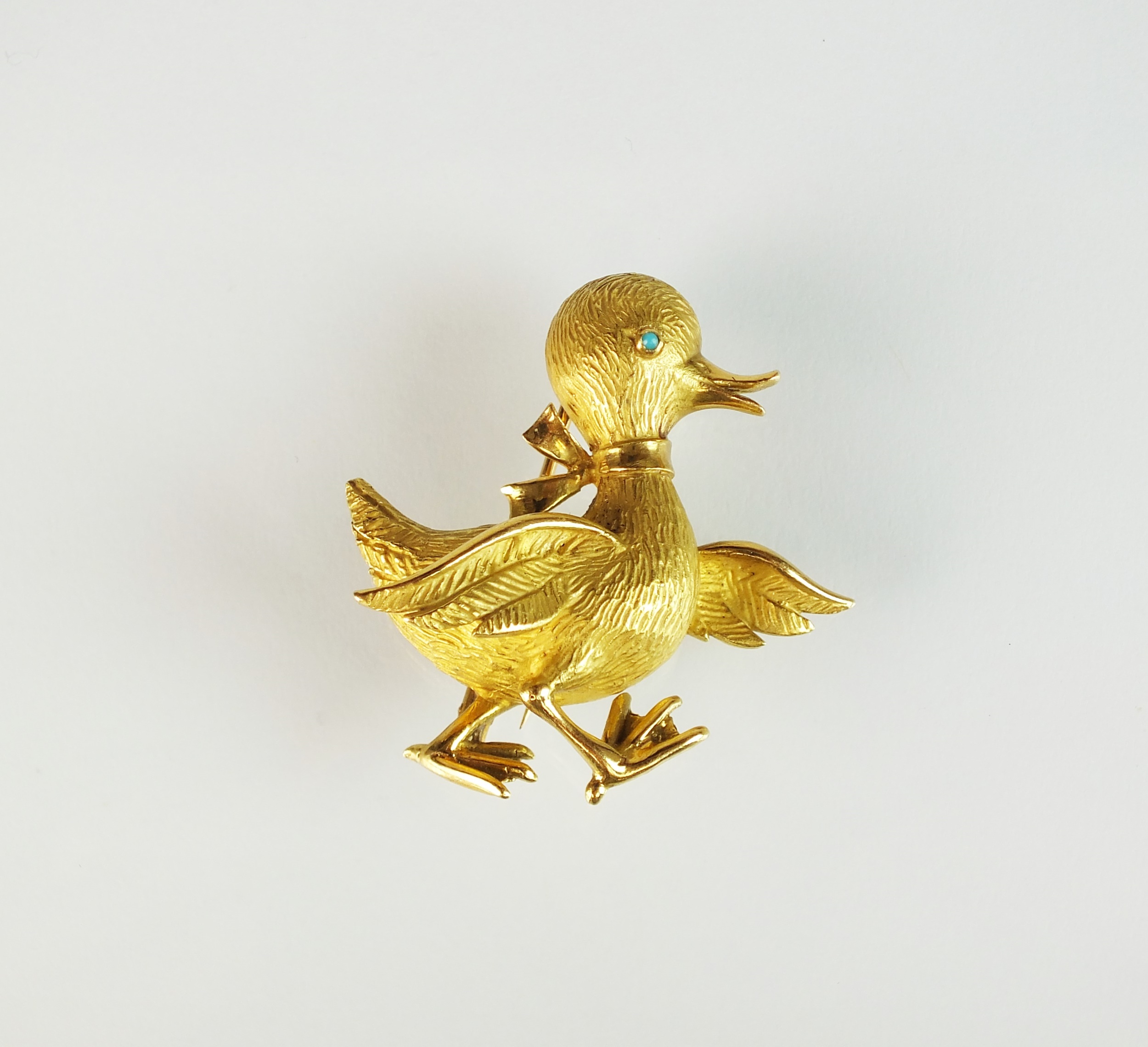 Lot 36 16/06/2021- An 18ct gold duck brooch by Boucheron, Halls Fine Art