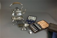 Lot 1 - A collection of silver plated items, to...