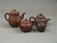 Lot 298 - A Chinese Yixing teapot after Jiang Rong...