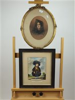 Lot 348 - E Hayes, portrait of a lady wearing a black...