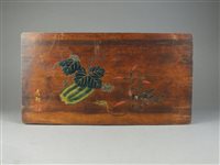 Lot 292 - Three Japanese lacquer wood panels Late...