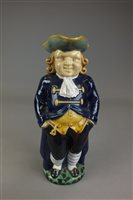 Lot 169 - A Minton majolica 'Quaker Man' jug, pattern...