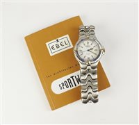 Lot 272 - A Gentleman's stainless steel Ebel Sportwave...