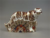 Lot 207 - A Royal Crown Derby Bengal Tiger paperweight,...
