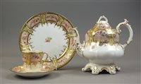 Lot 221 - An English porcelain tea service, circa...
