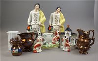 Lot 184 - A collection of English ceramics, 19th...