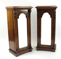 Lot 44 - A pair of Victorian simulated rosewood music...