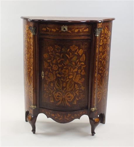 Lot 53 - A Dutch rosewood and marquetry inlaid...