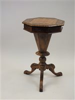 Lot 61 - A Victorian walnut and parquetry inlaid games...