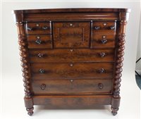 Lot 63 - A Victorian Scottish mahogany chest of drawers...
