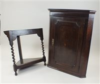 Lot 271 - A 19th century oak and inlaid straight front...