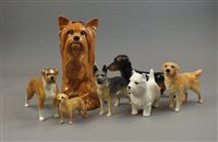 Lot 197 - A group of Beswick dog figures Including...