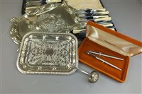 Lot 3 - A silver sugar sifter spoon, together with a...