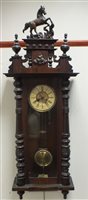 Lot 110 - A mahogany Vienna-type wall clock Circa 1900...