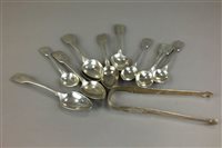 Lot 151 - A set of six early 19th century silver Fiddle...