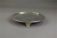 Lot 159 - A George III silver salver, IM, London 1804,...