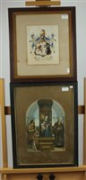 Lot 323 - A collection of pictures: a mezzotint of the...