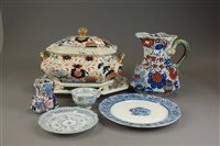 Lot 174 - A late 19th century earthenware English dinner...