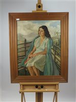 Lot 329 - J Wood, Portrait of Margarite Whitaker, three...