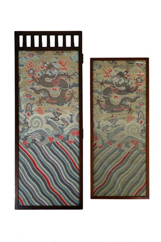 Lot 149 - Two Chinese Embroidered Panels in Liberty Frames