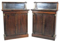 Lot 231 - A pair of Regency rosewood and ormolu mounted...