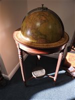 Lot 239 - A W and T M Bardin 18 inch terrestrial globe,...