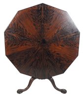 Lot 241 - A ten sided mahogany tripod table, George III...