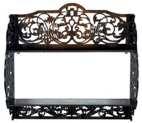 Lot 584 - A rosewood two height open hall shelf, early...