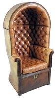 Lot 224 - A Regency mahogany hall porters chair, the...