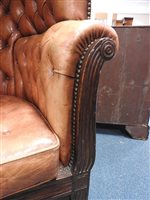 Lot 224 - A Regency mahogany hall porters chair, the...