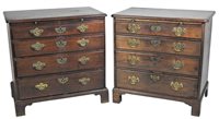 Lot 599 - A near pair of early George III mahogany...