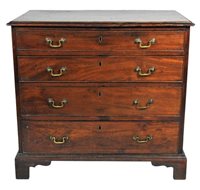 Lot 227 - A George III mahogany chest of drawers, the...