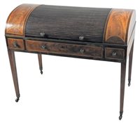 Lot 228 - A George III mahogany and satinwood...