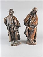 Lot 136 - Two limewood figures of Saints
