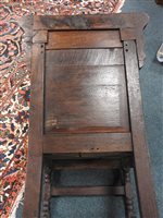 Lot 274 - An oak Wainscot chair, dated 1683