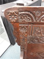 Lot 274 - An oak Wainscot chair, dated 1683
