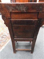Lot 274 - An oak Wainscot chair, dated 1683