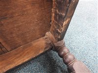 Lot 274 - An oak Wainscot chair, dated 1683