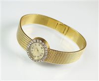 Lot 292 - An 18ct yellow and white gold diamond Piaget wristwatch
