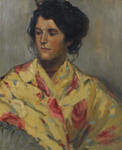 Lot 480 - Spanish school, early 20th century, Portrait...