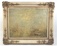 Lot 364 - Manner of Joseph Mallord William Turner, marine landscape, oil on canvas