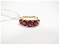 Lot 139 - A red spinel ring