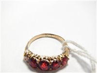 Lot 139 - A red spinel ring