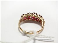 Lot 139 - A red spinel ring
