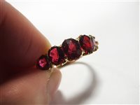 Lot 139 - A red spinel ring