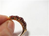 Lot 139 - A red spinel ring