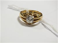 Lot 172 - A Gentleman's single stone diamond ring