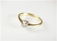 Lot 97 - A single stone diamond ring