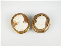 Lot 273 - Two cameo brooches
